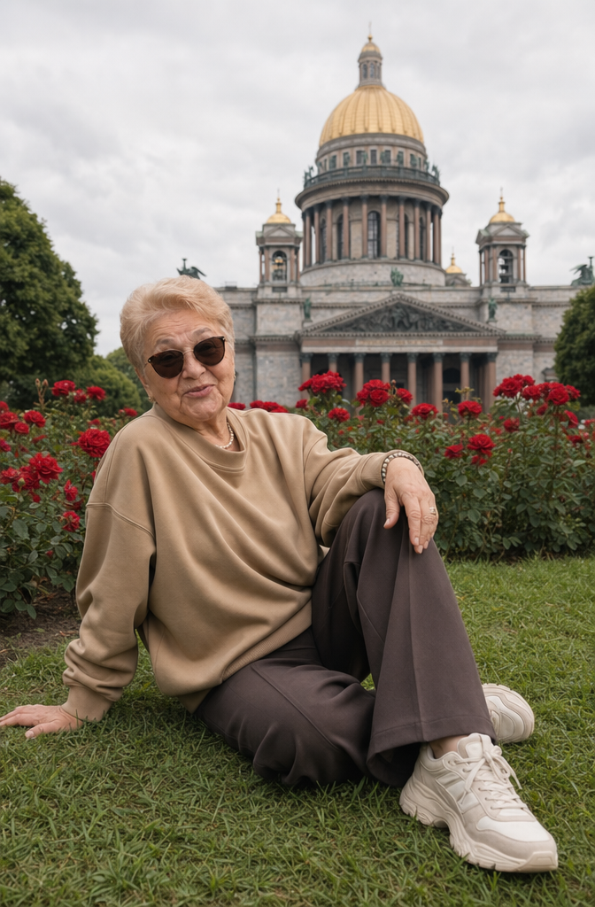 Петербург: розы у Исаакиевского собора