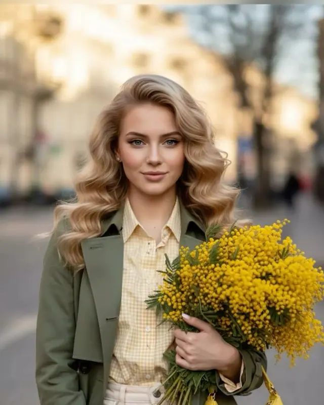 Весенняя прогулка с мимозой